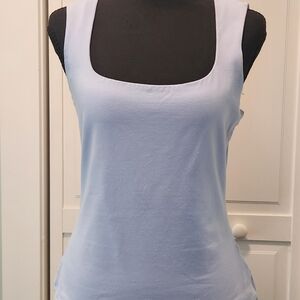Express Light Blue Square Neck Tank Top